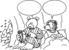 Bears Talking Comic Clip Art